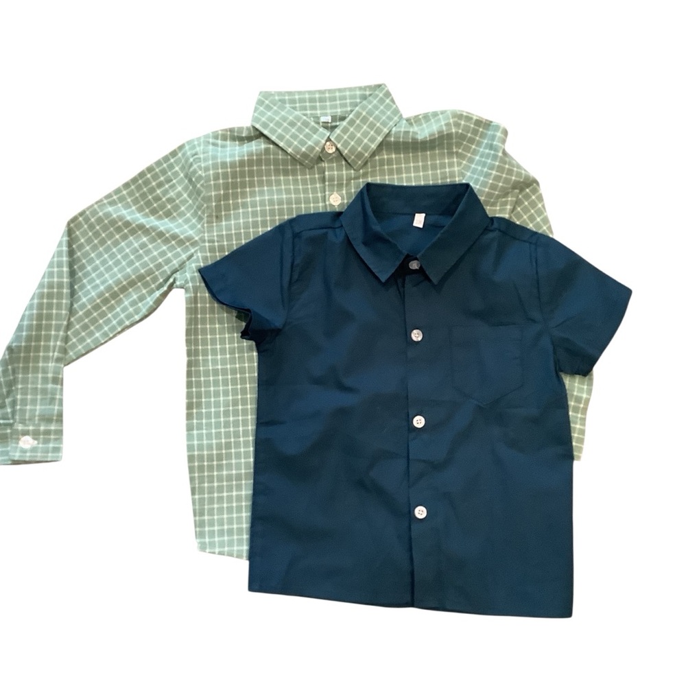 Boy’s Dress Simi Formal Button Down Shirts. 2 Shirts in Bundle. BRAND NEW